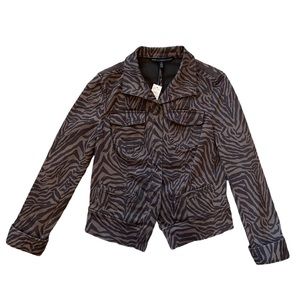 White House Black Market Brown Pattern Jacket